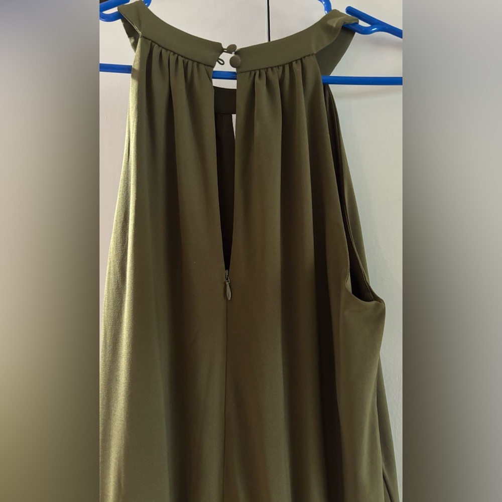 Olive Green Sleeveless Jumpsuit